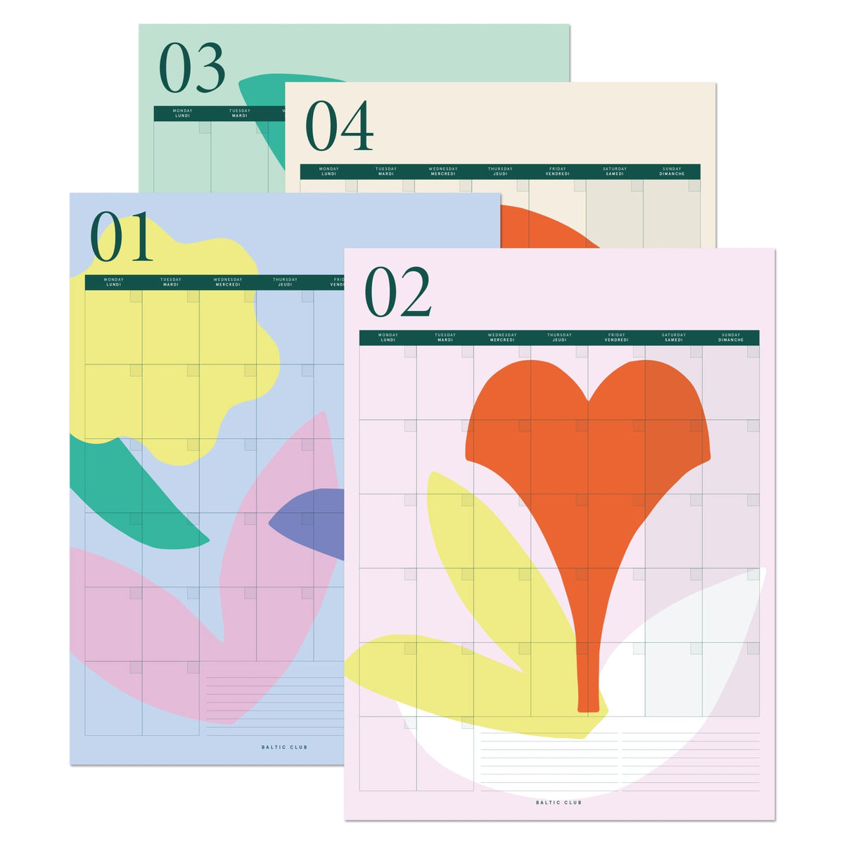 Baltic Club - Agenda annuel 2024 Floraison