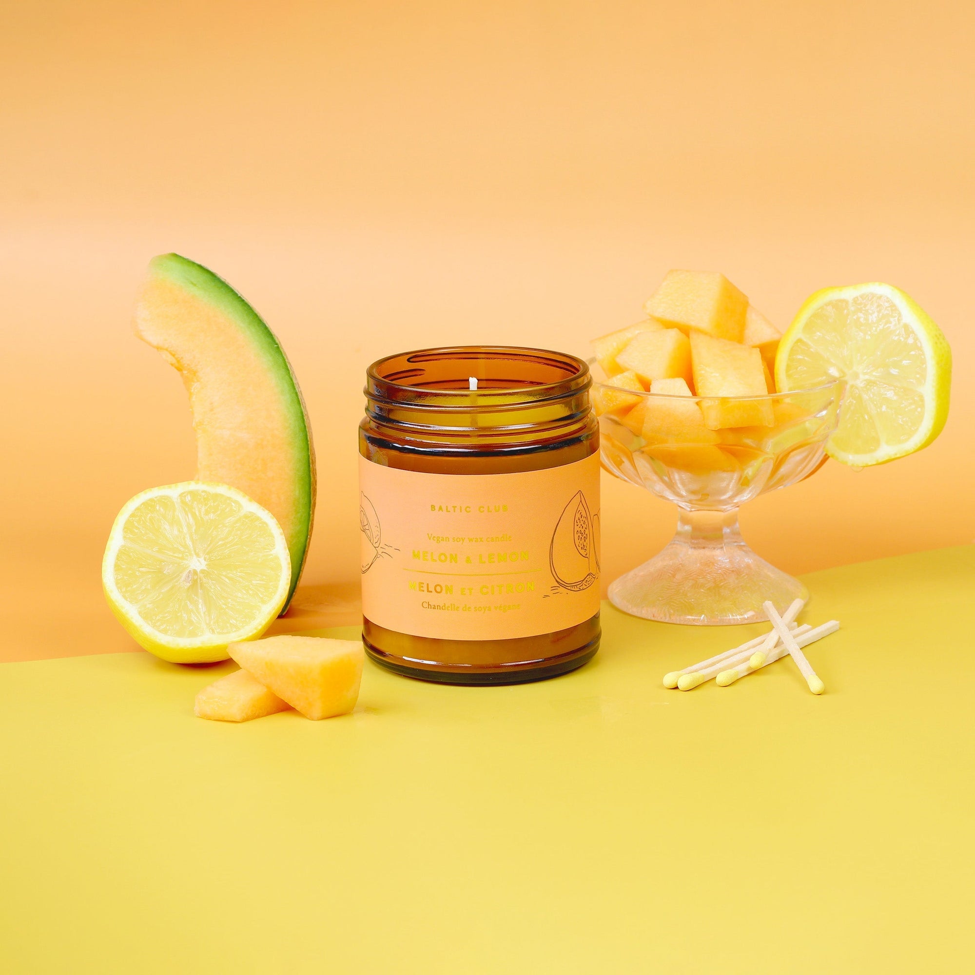 Melon &amp; Lemon Soy Candle